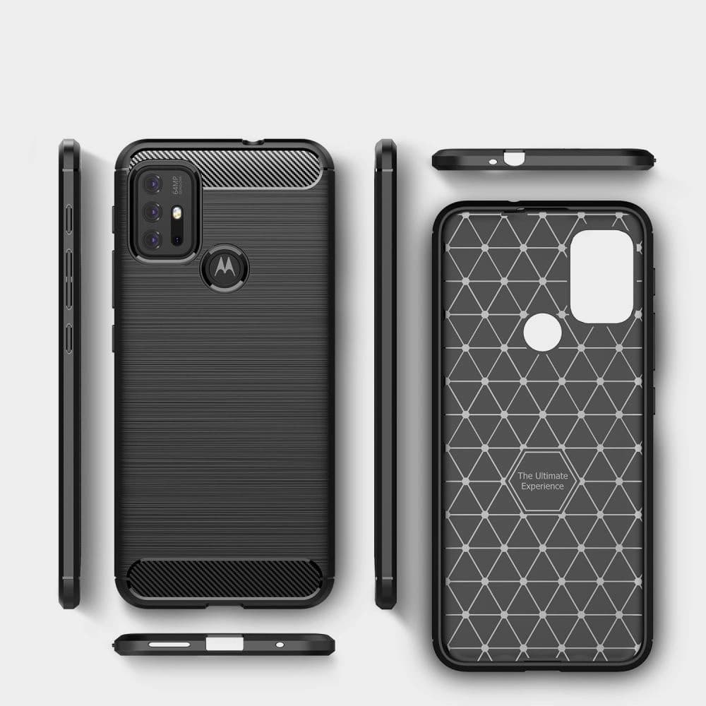 Etui Tech-Protect TPUCarbon Motorola Moto G30/G10 Černé - 5
