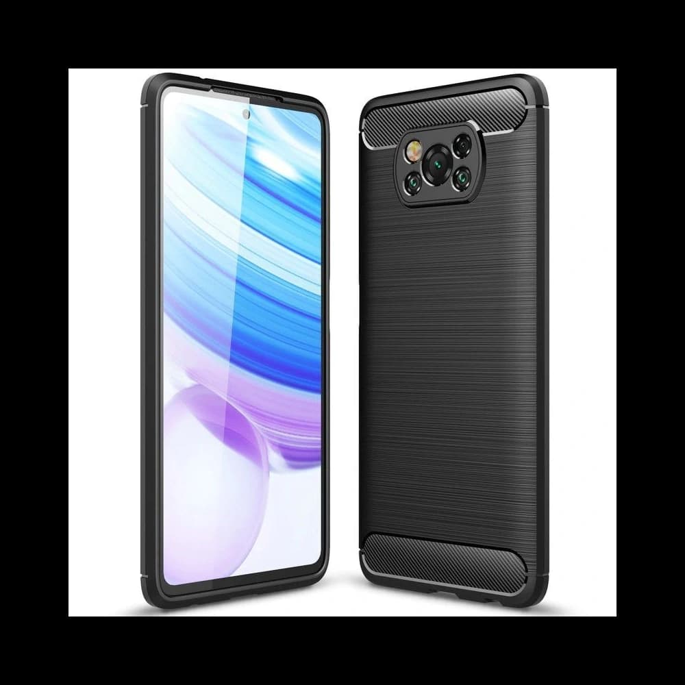 Etui Tech-Protect TPUCarbon POCO X3 Pro/X3 NFC Fekete - 1