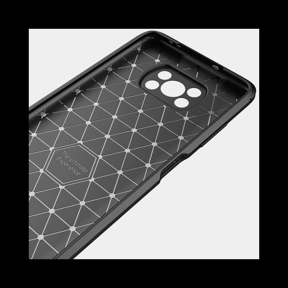 Etui Tech-Protect TPUCarbon POCO X3 Pro/X3 NFC Fekete - 2