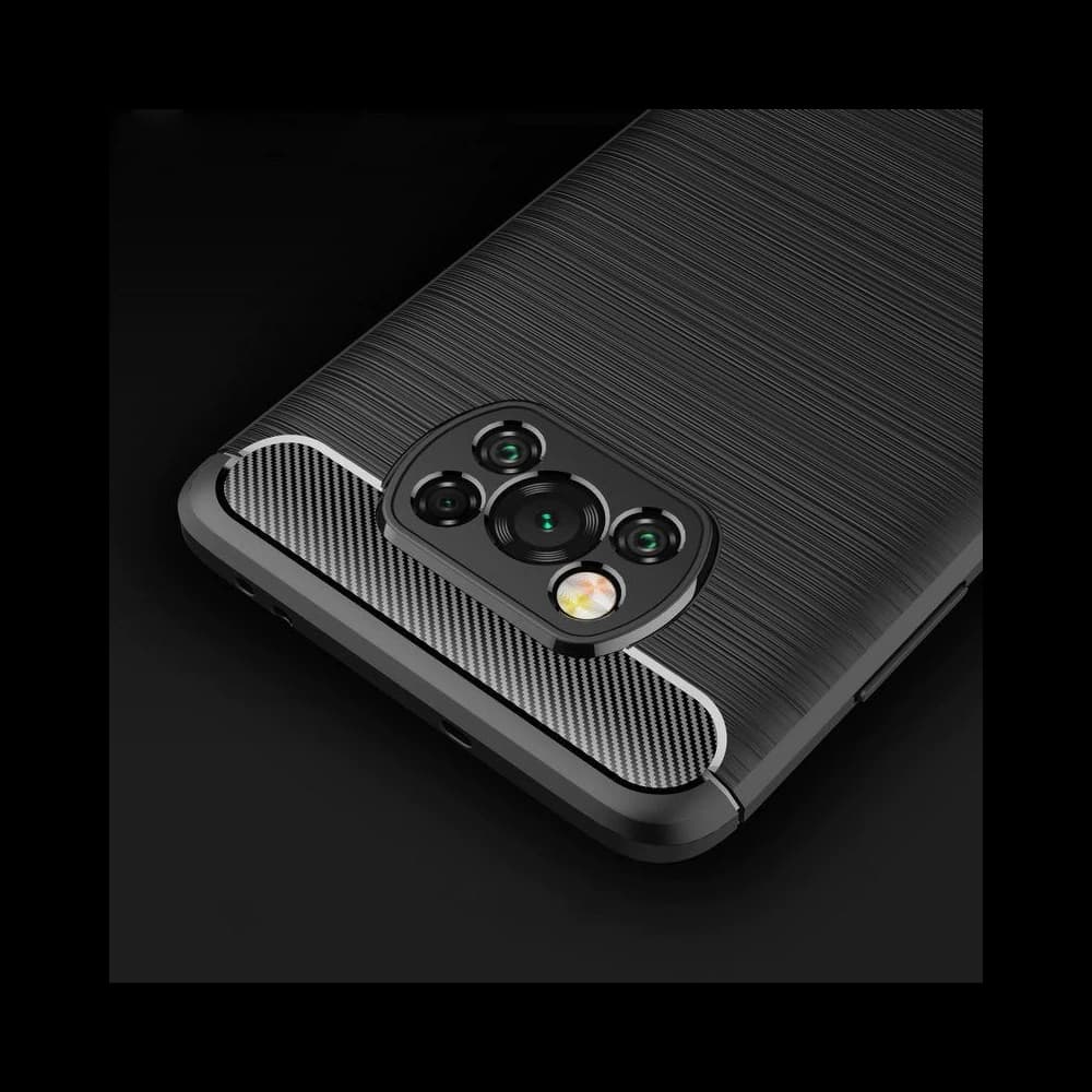 Etui Tech-Protect TPUCarbon POCO X3 Pro/X3 NFC Fekete - 6