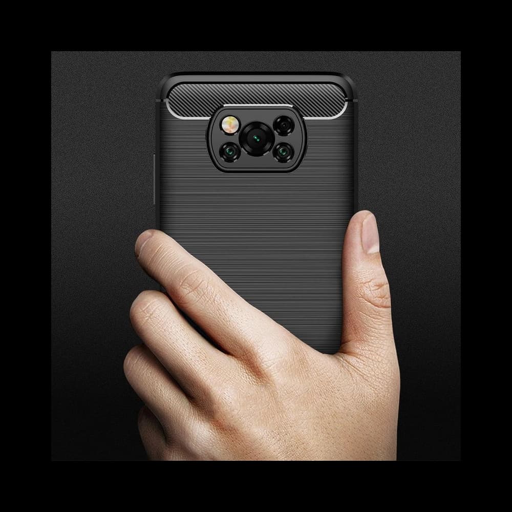 Etui Tech-Protect TPUCarbon POCO X3 Pro/X3 NFC Fekete - 7