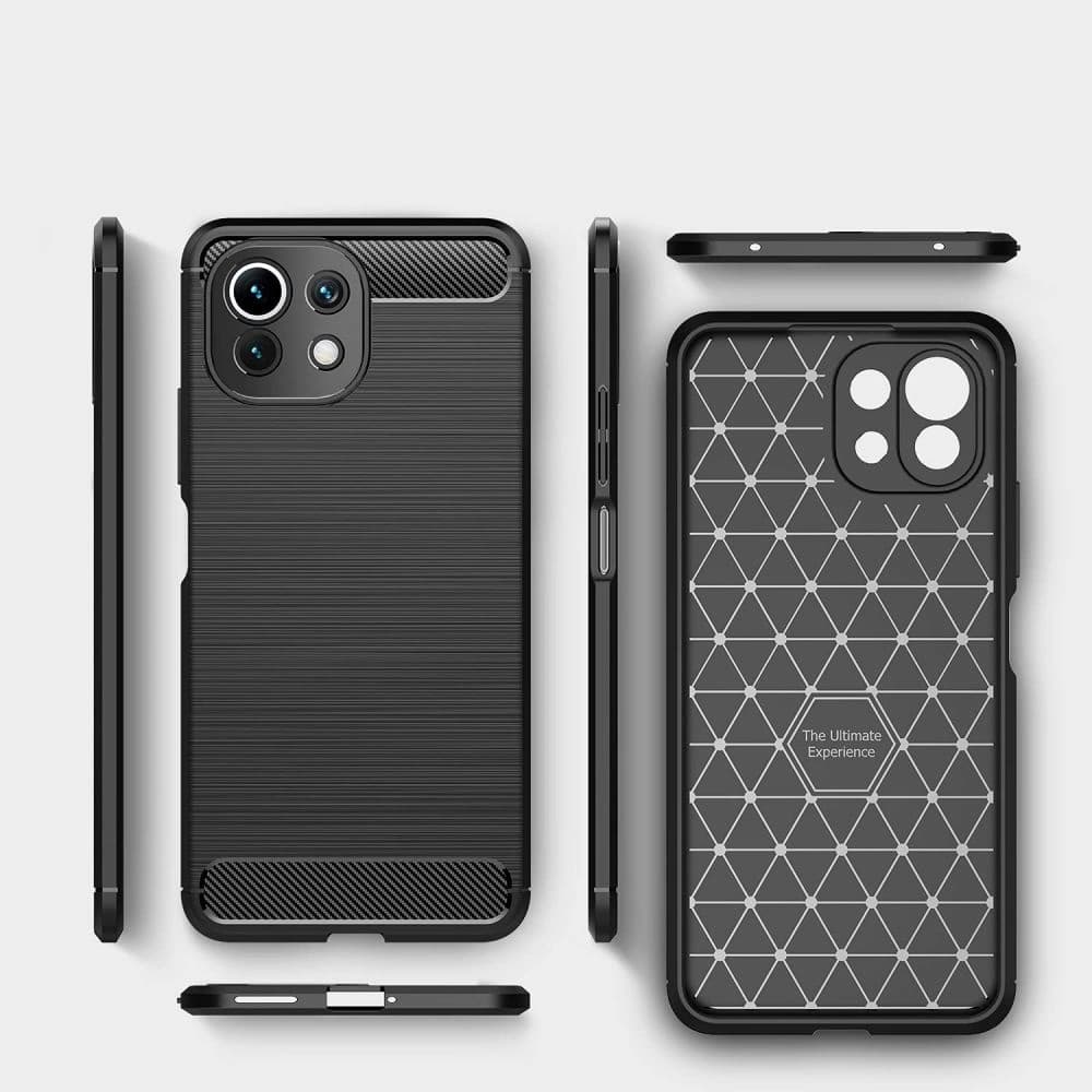 Case Tech-Protect TPUCarbon Xiaomi Mi 11 Lite 4G/5G Schwarz - 5