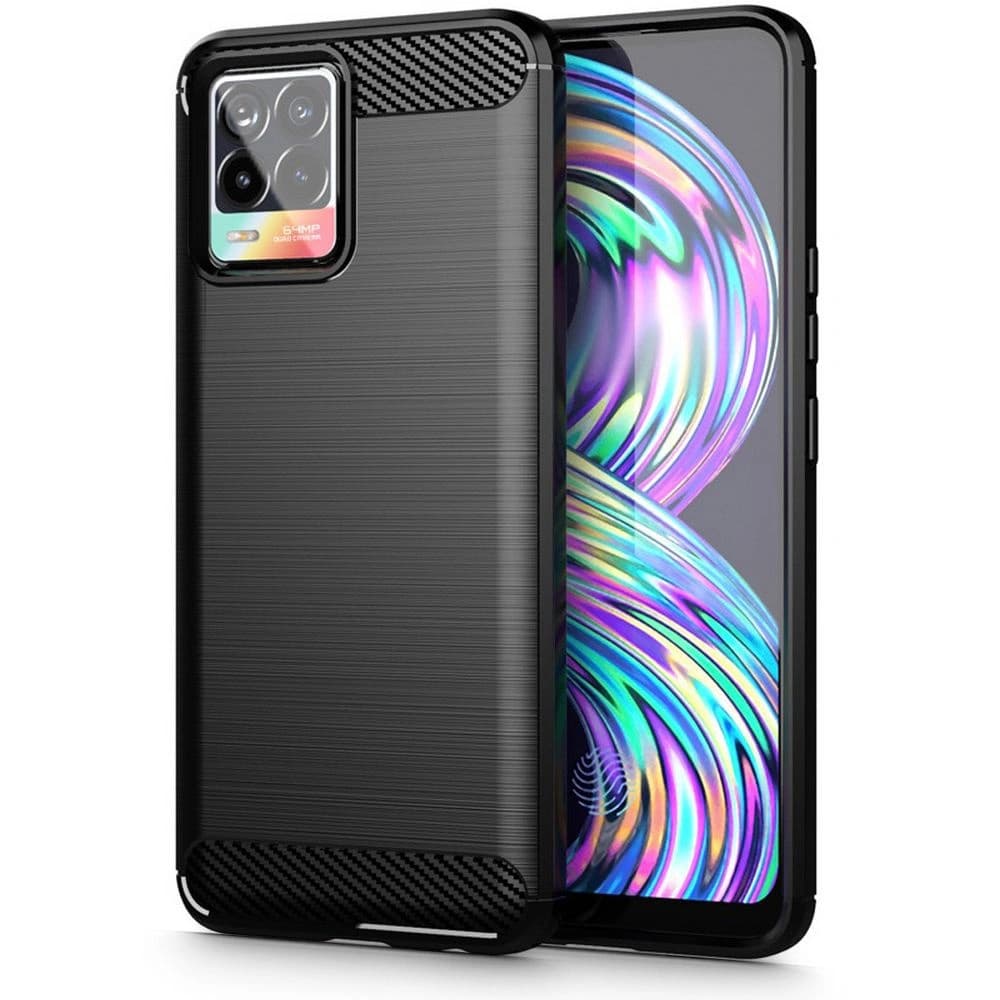 Etui Tech-Protect TPUCarbon Realme 8/8 Pro Negru - 1