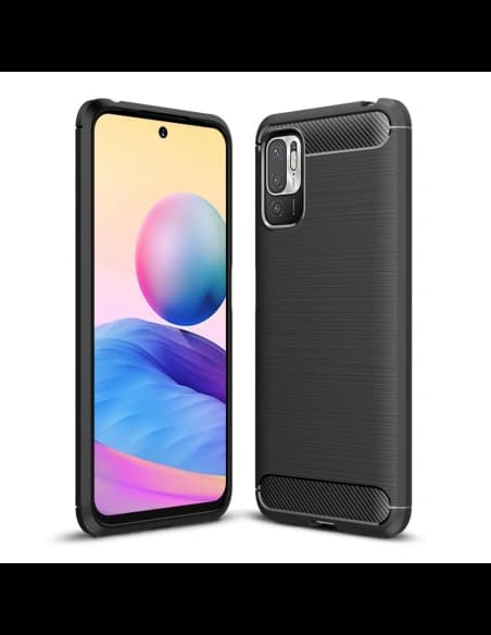 Case Tech-Protect TPUCarbon POCO M3 Pro 5G/Redmi Note 10 5G Schwarz