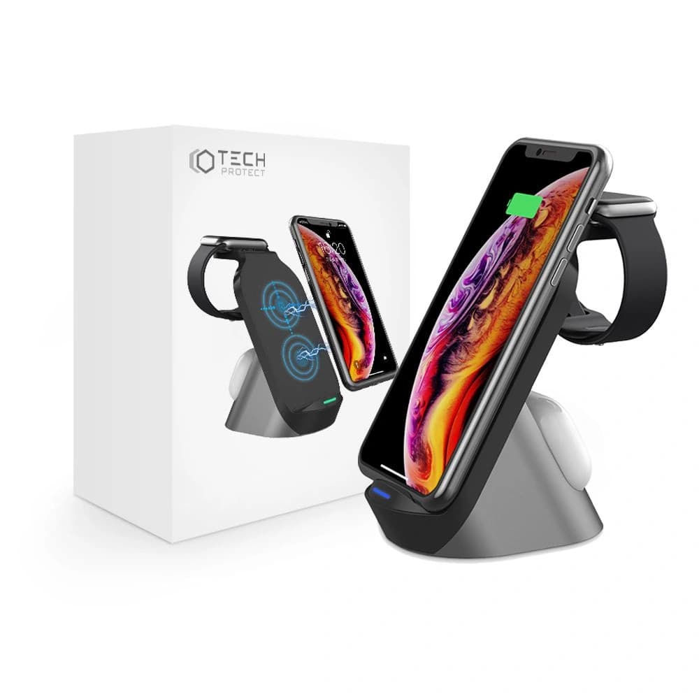 Bezdrátová nabíječka Tech-Protect H18 Wireless Charging Station Black - 7