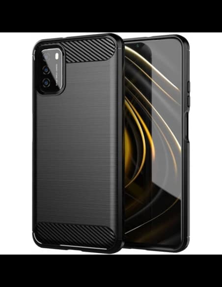 Etui Tech-Protect TPUCarbon Redmi 9T Fekete