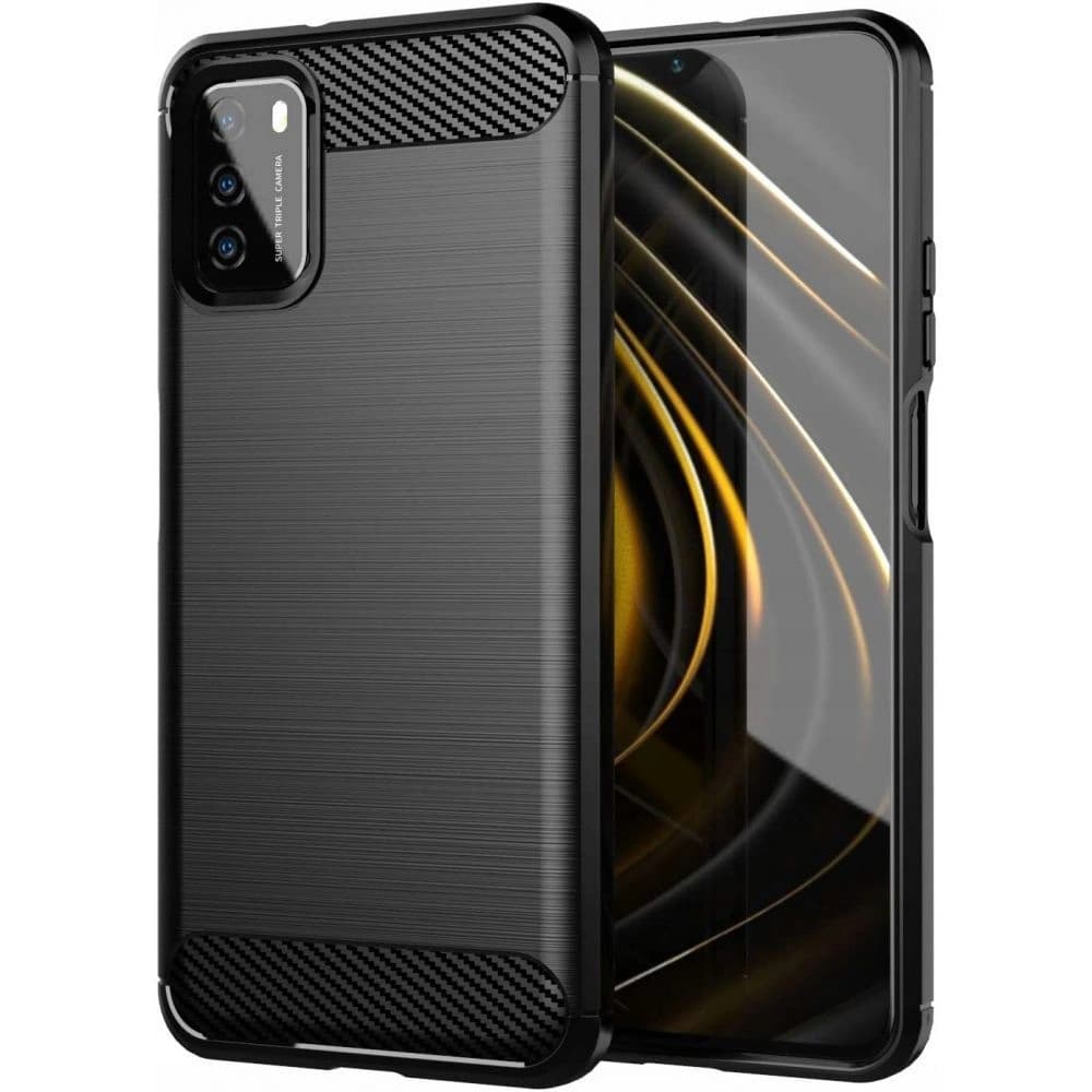 Etui Tech-Protect TPUCarbon Redmi 9T Fekete