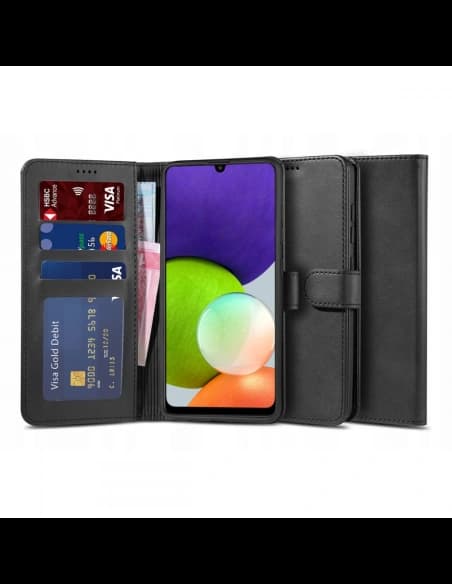 Etui Tech-Protect Wallet 2 Samsung Galaxy A22 4G Fekete