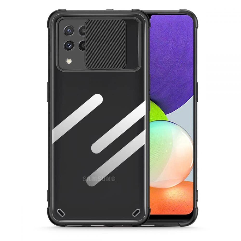 Etui Tech-Protect Camshield Samsung Galaxy A22 4G Negru
