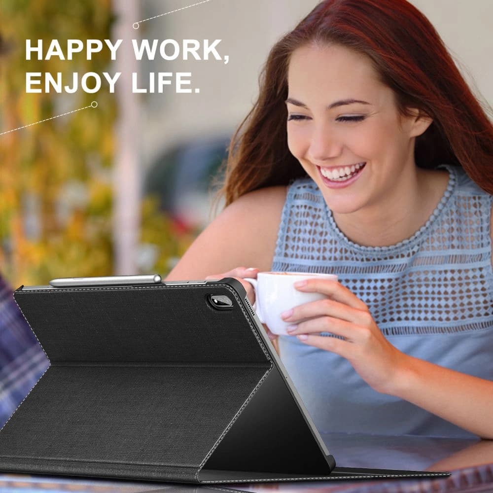 Case Infiland Classic Stand Samsung Galaxy Tab S7 FE 5G 12.4 Schwarz - 8