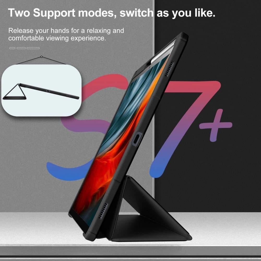 Case Infiland Crystal Case Samsung Galaxy Tab S7 FE 5G 12.4 Schwarz - 3