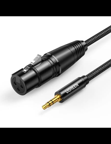 UGREEN AV182 XLR to jack 3.5mm AUX 1m (black)