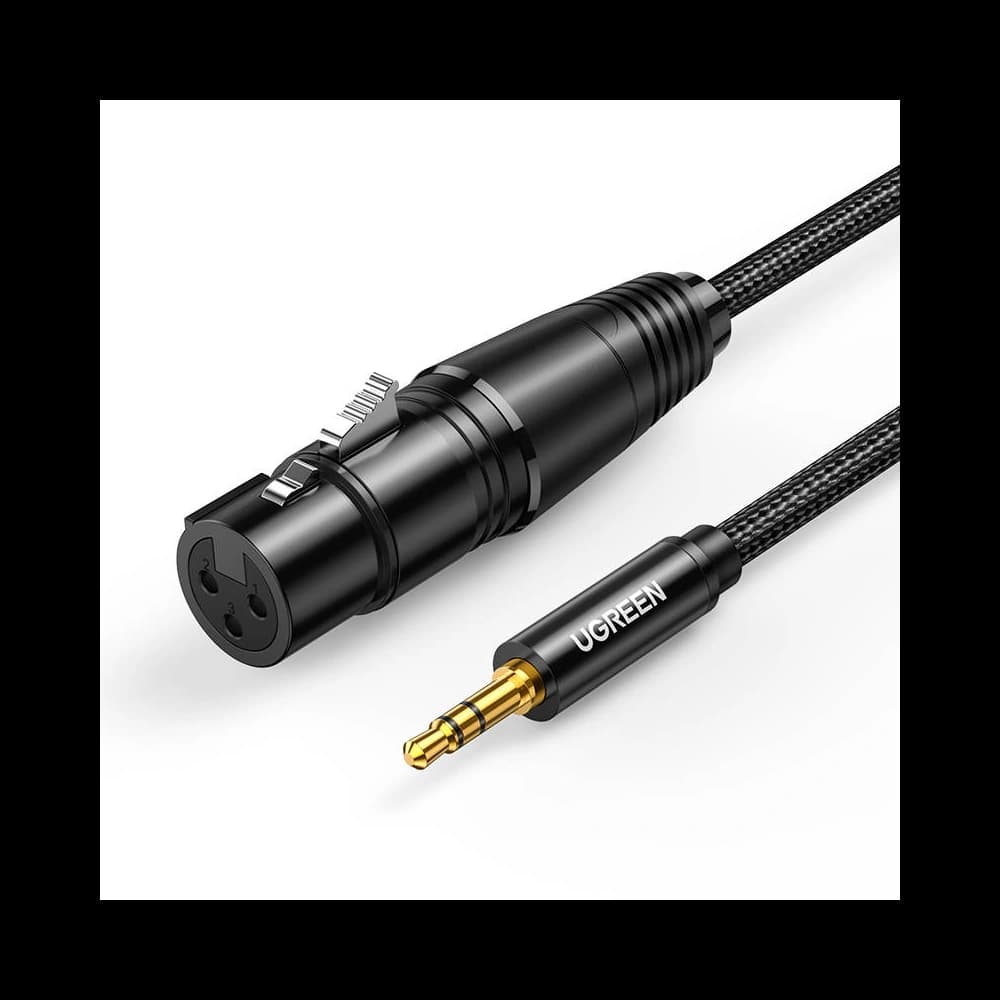 UGREEN AV182 Cablu XLR la jack 3.5mm AUX 1m (negru) - 1
