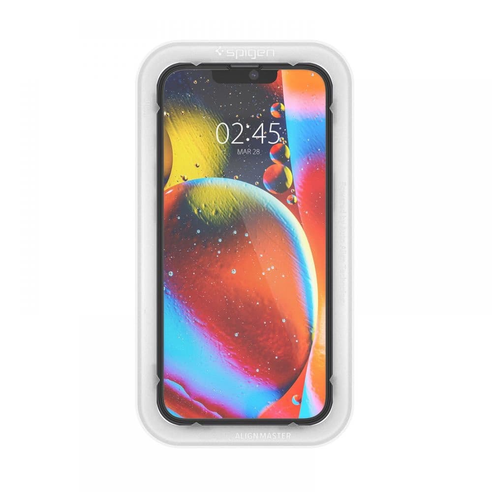 Tvrzené sklo Spigen GLAS.tR Slim AlignMaster Apple iPhone 13 mini černé [2 PACK] - 5