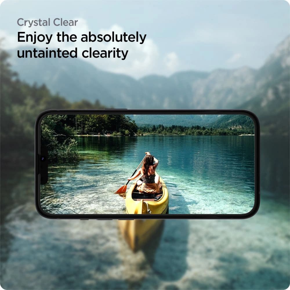 Tvrzené sklo Spigen GLAS.tR Slim AlignMaster Apple iPhone 13 mini černé [2 PACK] - 10