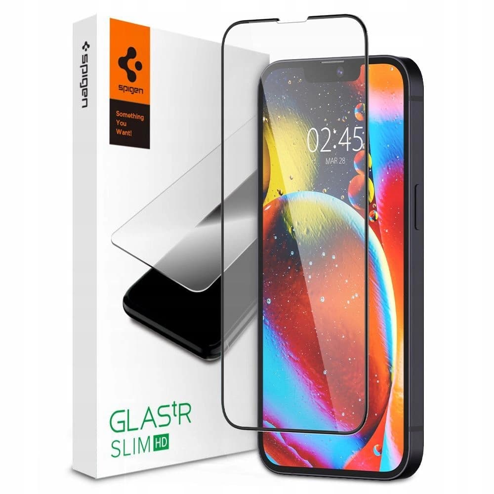 Edzett üveg Spigen GLAS.tR Slim Apple iPhone iPhone 14 Plus / 15 Plus Fekete - 1