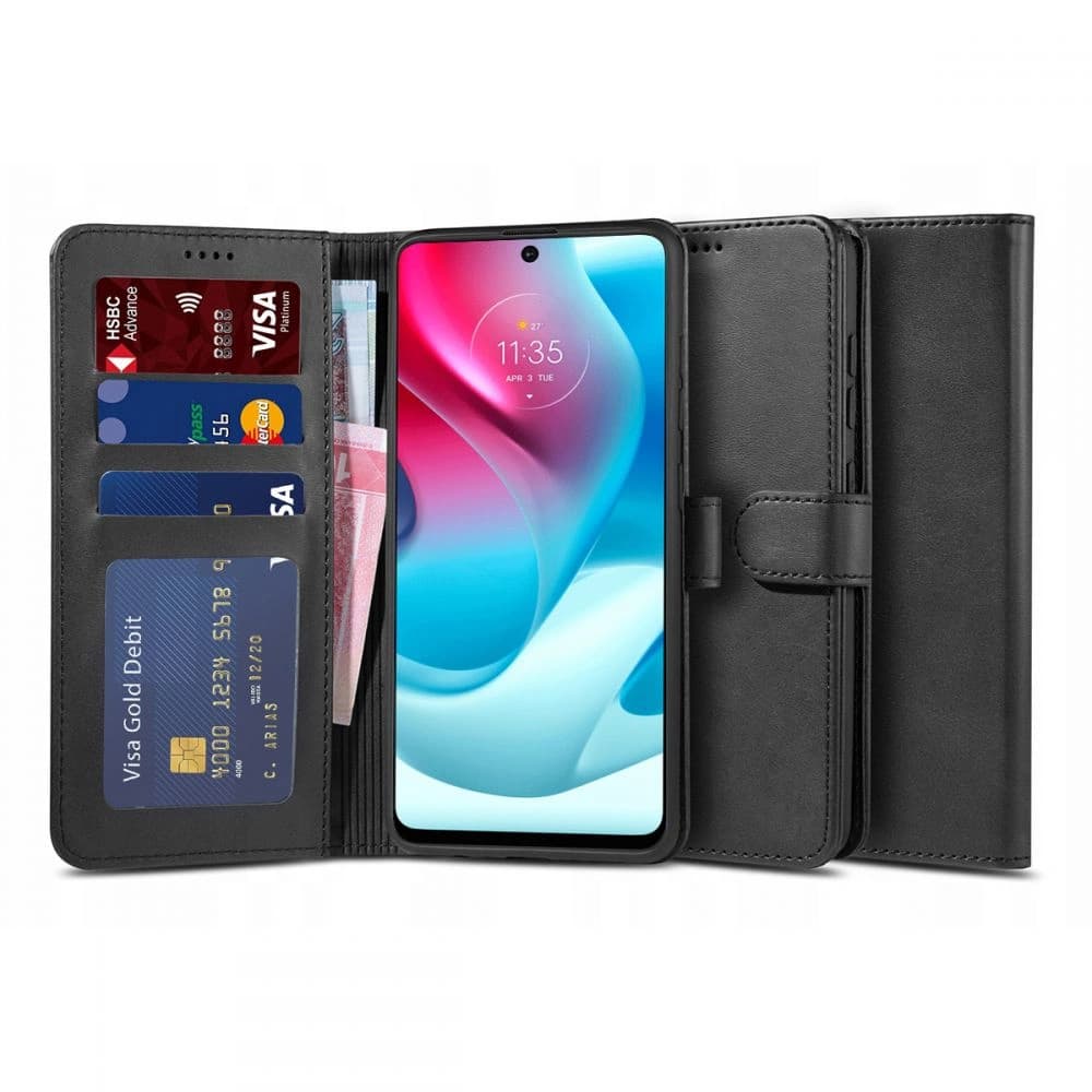 Etui Tech-Protect Wallet 2 Motorola Moto G60s Negru
