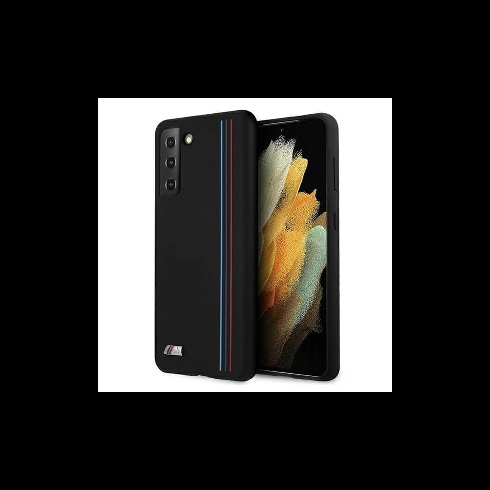 Etui BMW BMHCS21MSIVTBK Samsung Galaxy S21+ Plus fekete/sz black Silicone Stripes M Collection - 1