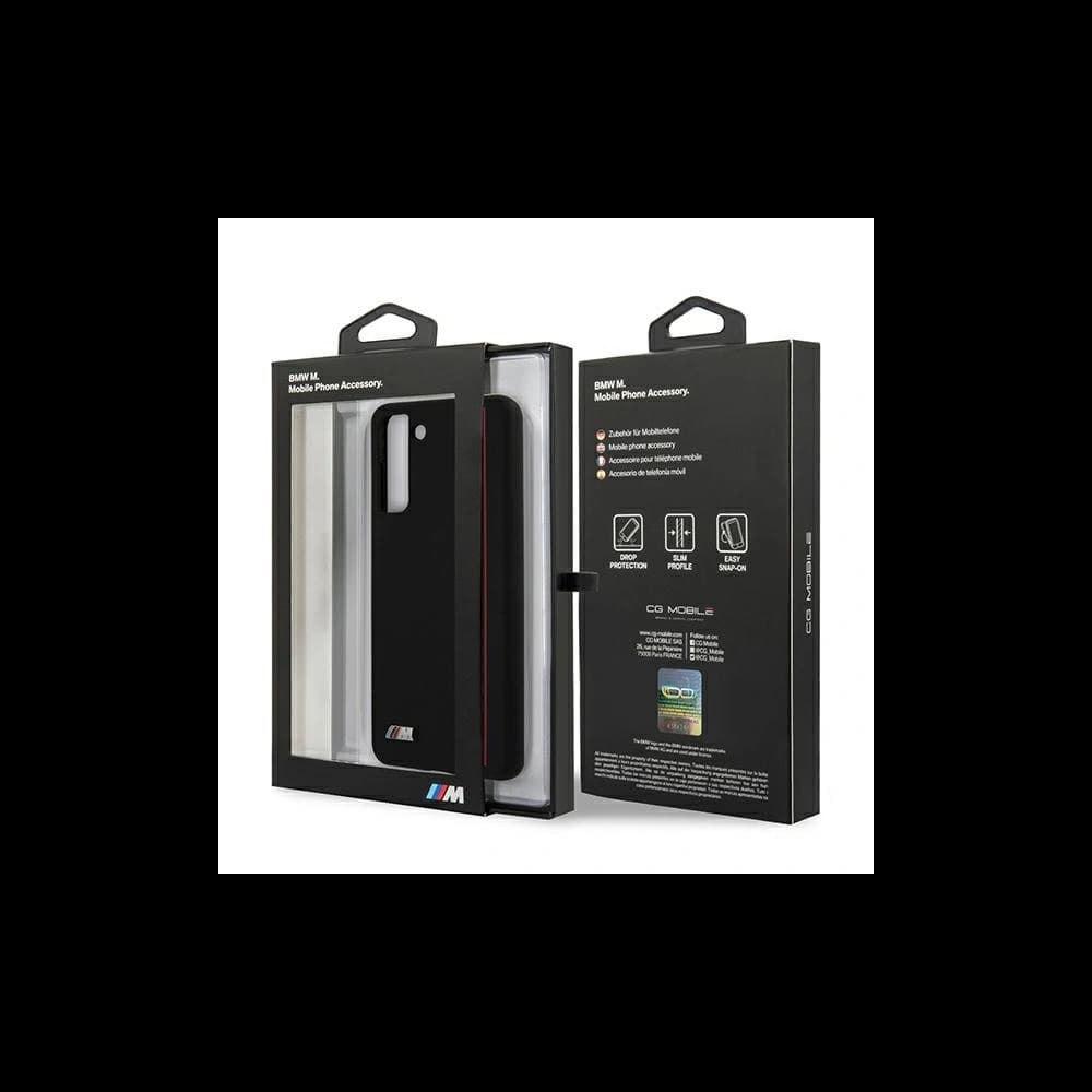 Etui BMW BMHCS21MSIVTBK Samsung Galaxy S21+ Plus fekete/sz black Silicone Stripes M Collection - 8