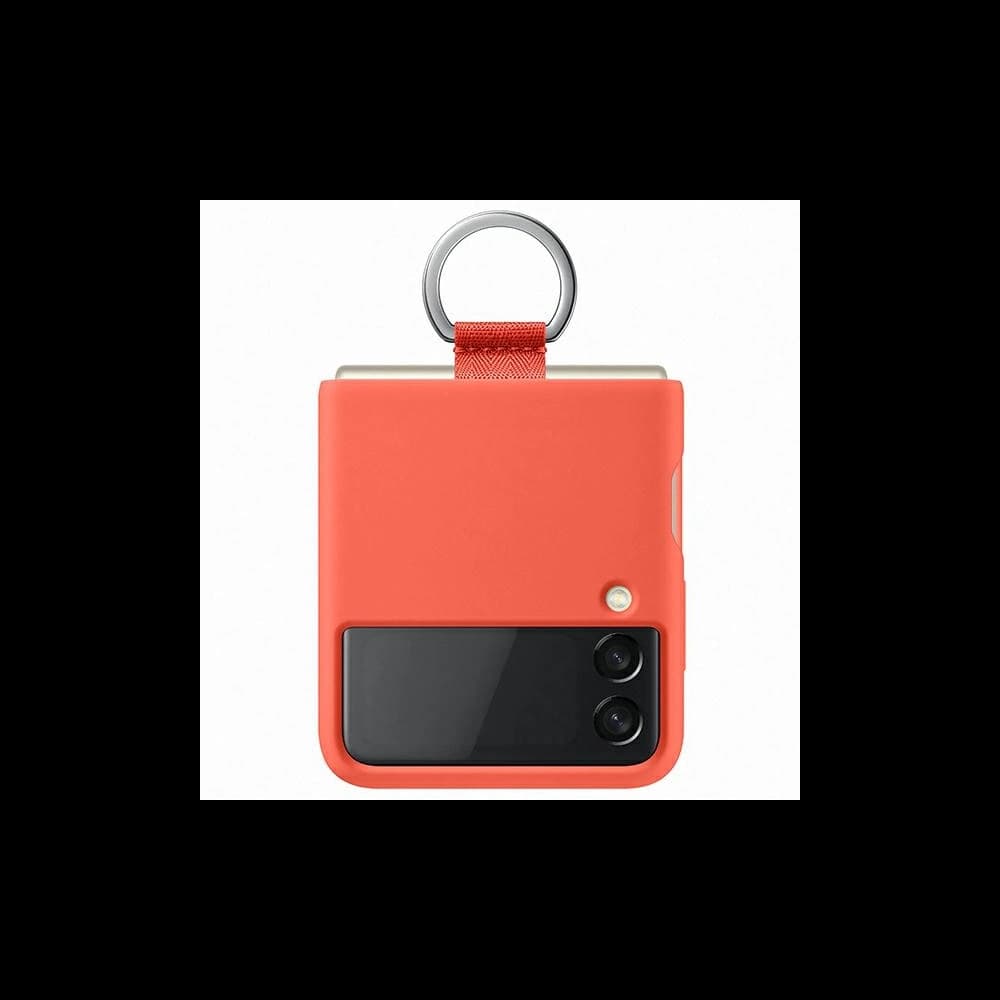 Etui Samsung Galaxy Z Flip 3 EF-PF711TPEGWW korall/szilícium borítás gyűrű - 1