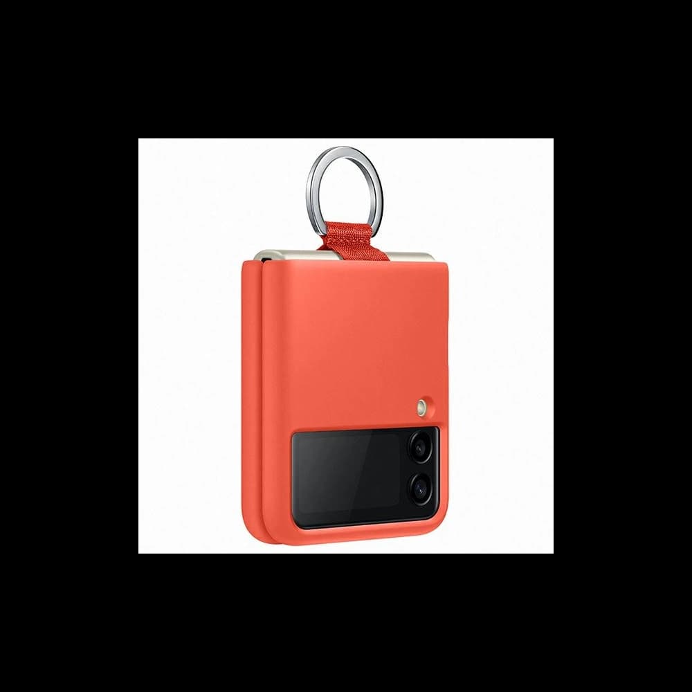 Etui Samsung Galaxy Z Flip 3 EF-PF711TPEGWW korall/szilícium borítás gyűrű - 2