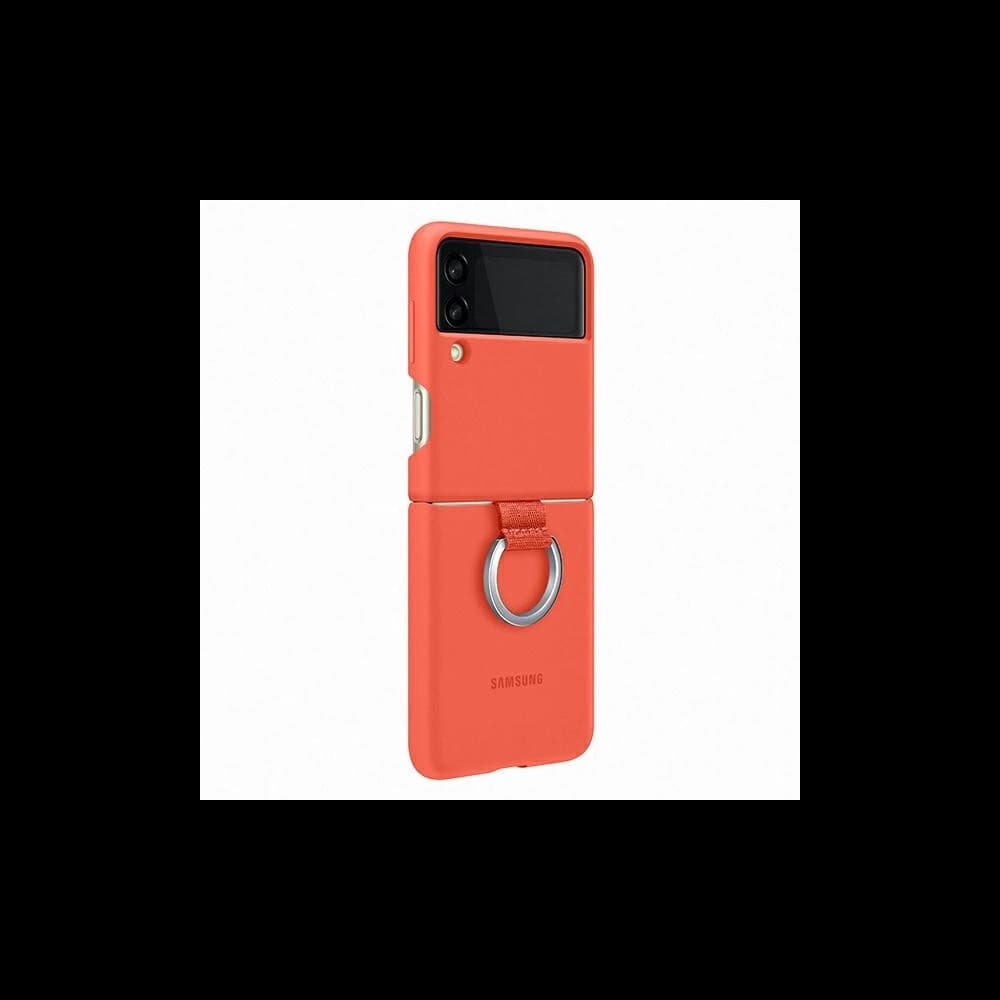 Etui Samsung Galaxy Z Flip 3 EF-PF711TPEGWW korall/szilícium borítás gyűrű - 3