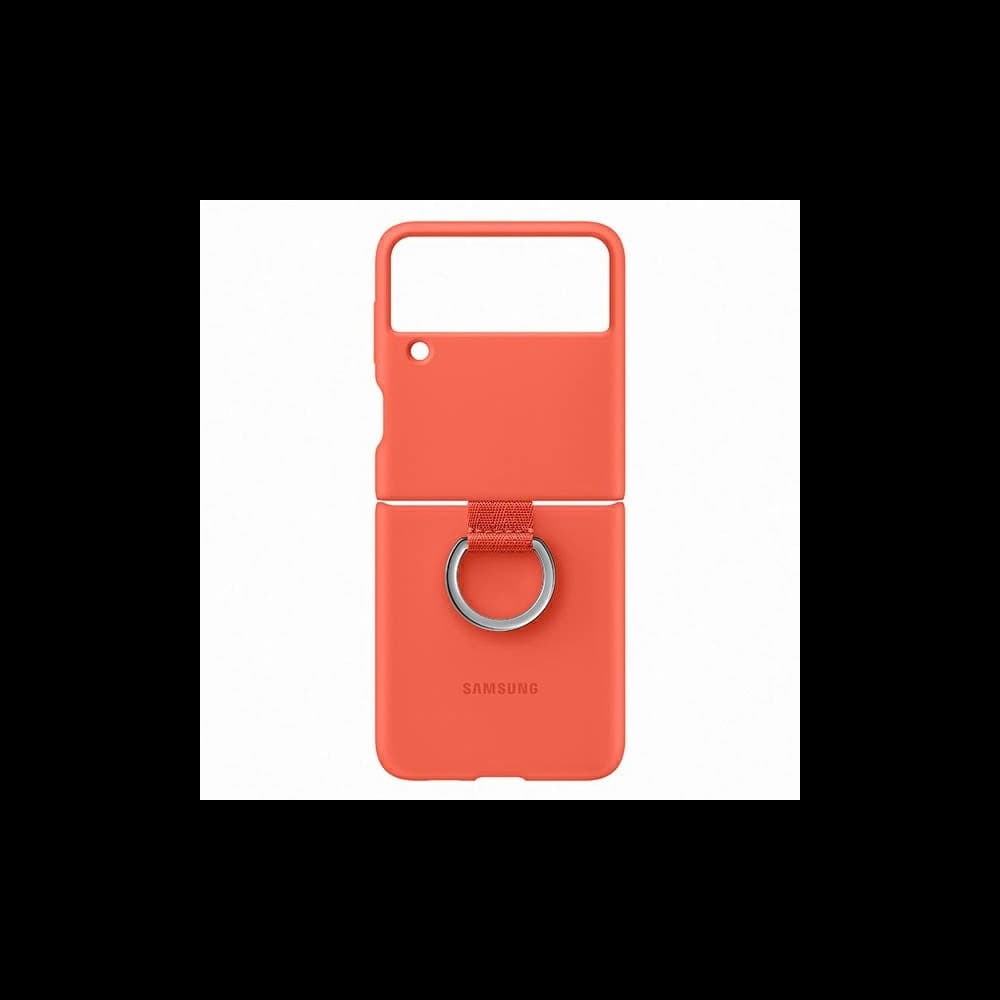 Etui Samsung Galaxy Z Flip 3 EF-PF711TPEGWW korall/szilícium borítás gyűrű - 6