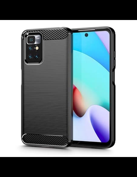 Etui Tech-Protect TPUCarbon Redmi 10 Fekete