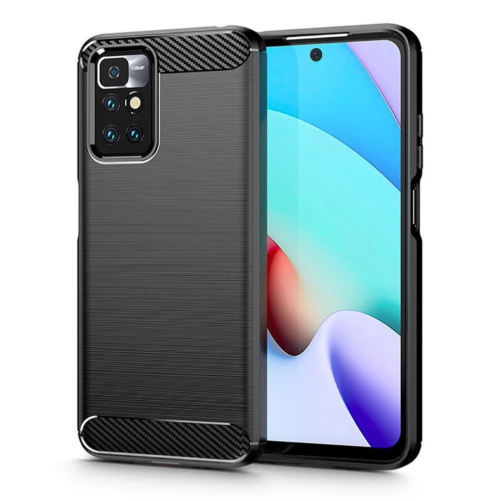 Etui Tech-Protect TPUCarbon Redmi 10 Fekete