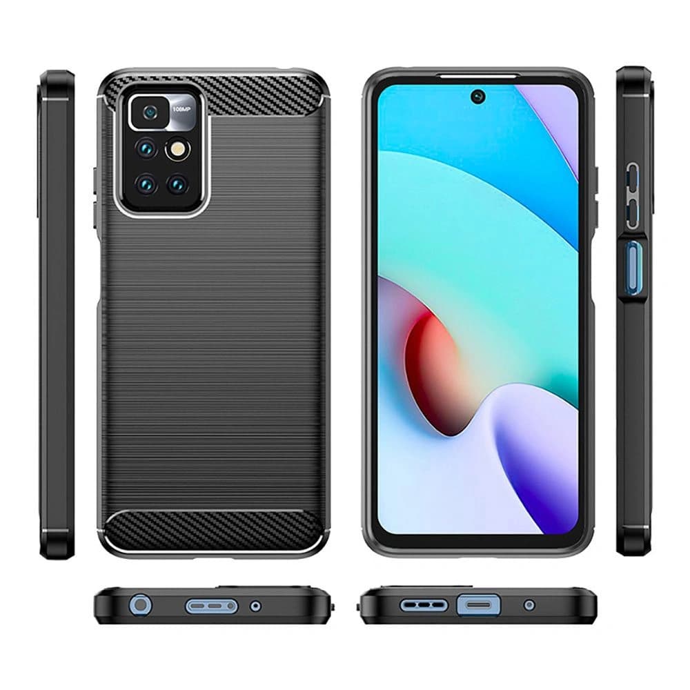 Etui Tech-Protect TPUCarbon Redmi 10 Fekete - 3