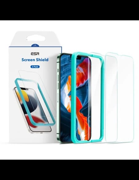 Gehärtetes Glas ESR Bildschirm-Schutz Apple iPhone 13 mini Klar [2 PACK]