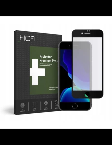 Hybridglas Hofi Ultraflex Glass Apple iPhone SE 2022/SE 2020/8/7 Schwarz