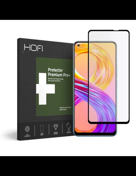 Gehärtetes Glas Hofi Glass Pro+ Realme 8/8 Pro Schwarz