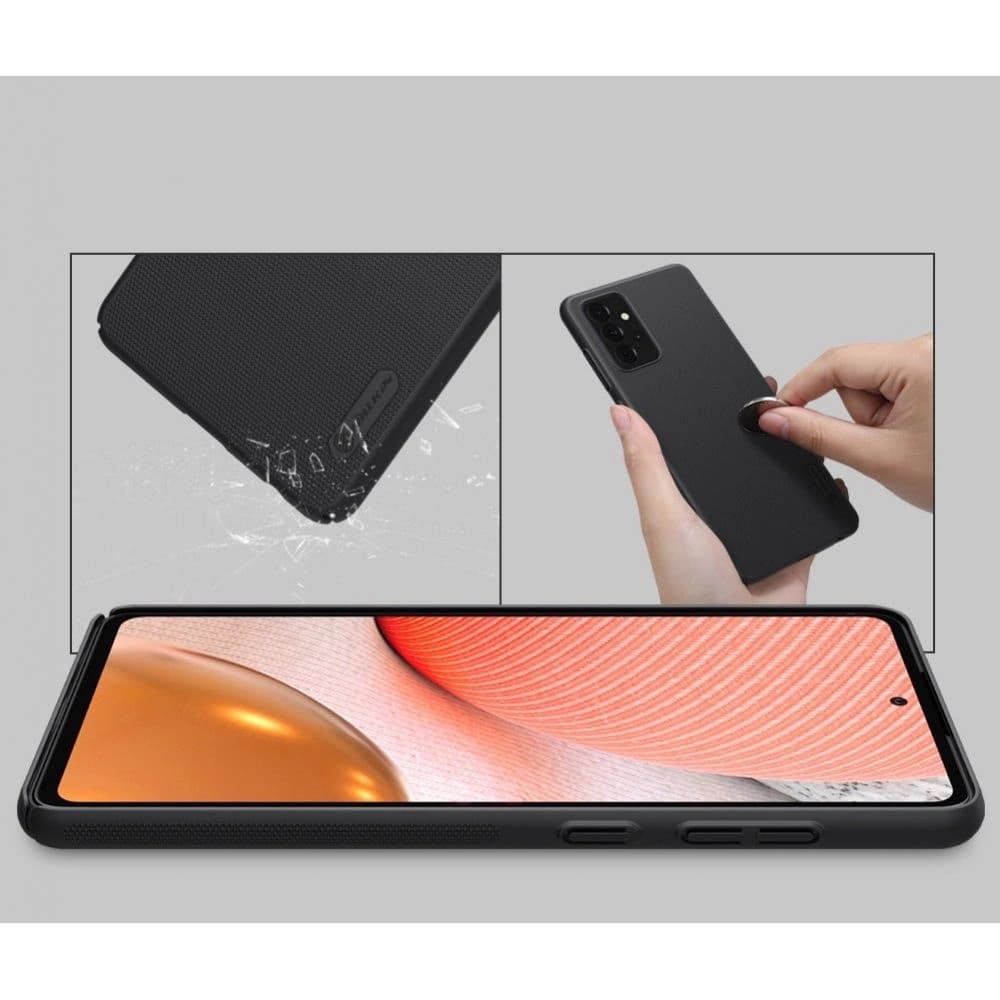 Etui Nillkin Frosted Shield Samsung Galaxy A72 Černé - 8