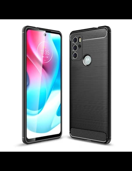 Etui Tech-Protect TPUCarbon Motorola Moto G60s Fekete