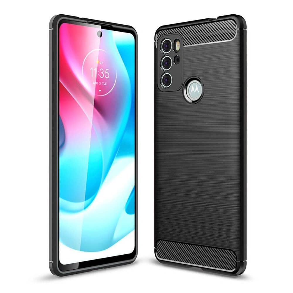 Etui Tech-Protect TPUCarbon Motorola Moto G60s Černá - 1