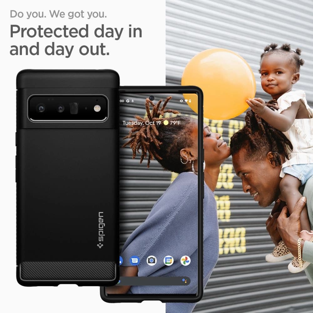 Case Spigen Rugged Armor Google Pixel 6 Pro Matt Schwarz - 14