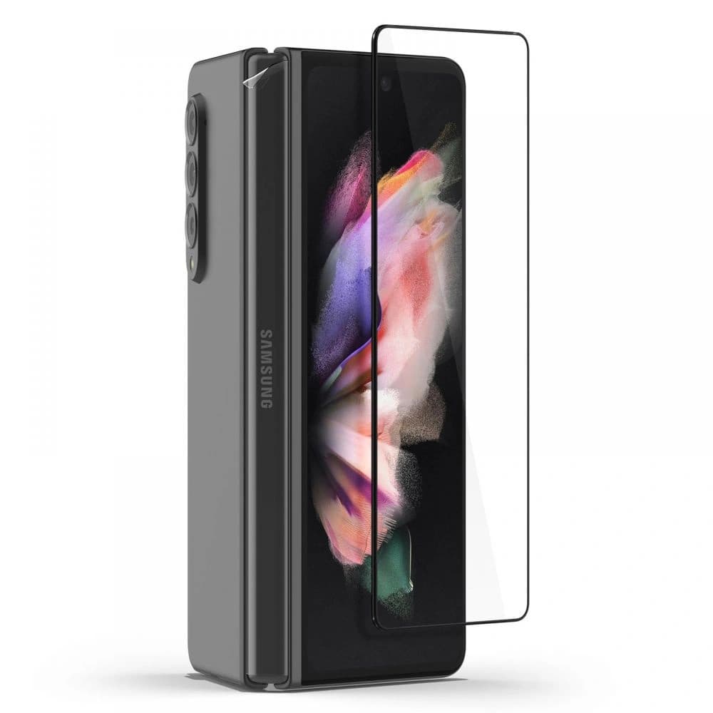 Sticlă securizată Spigen GLAS.tR Slim + Folie Hinge Film Samsung Galaxy Z Fold 3 Black - 2