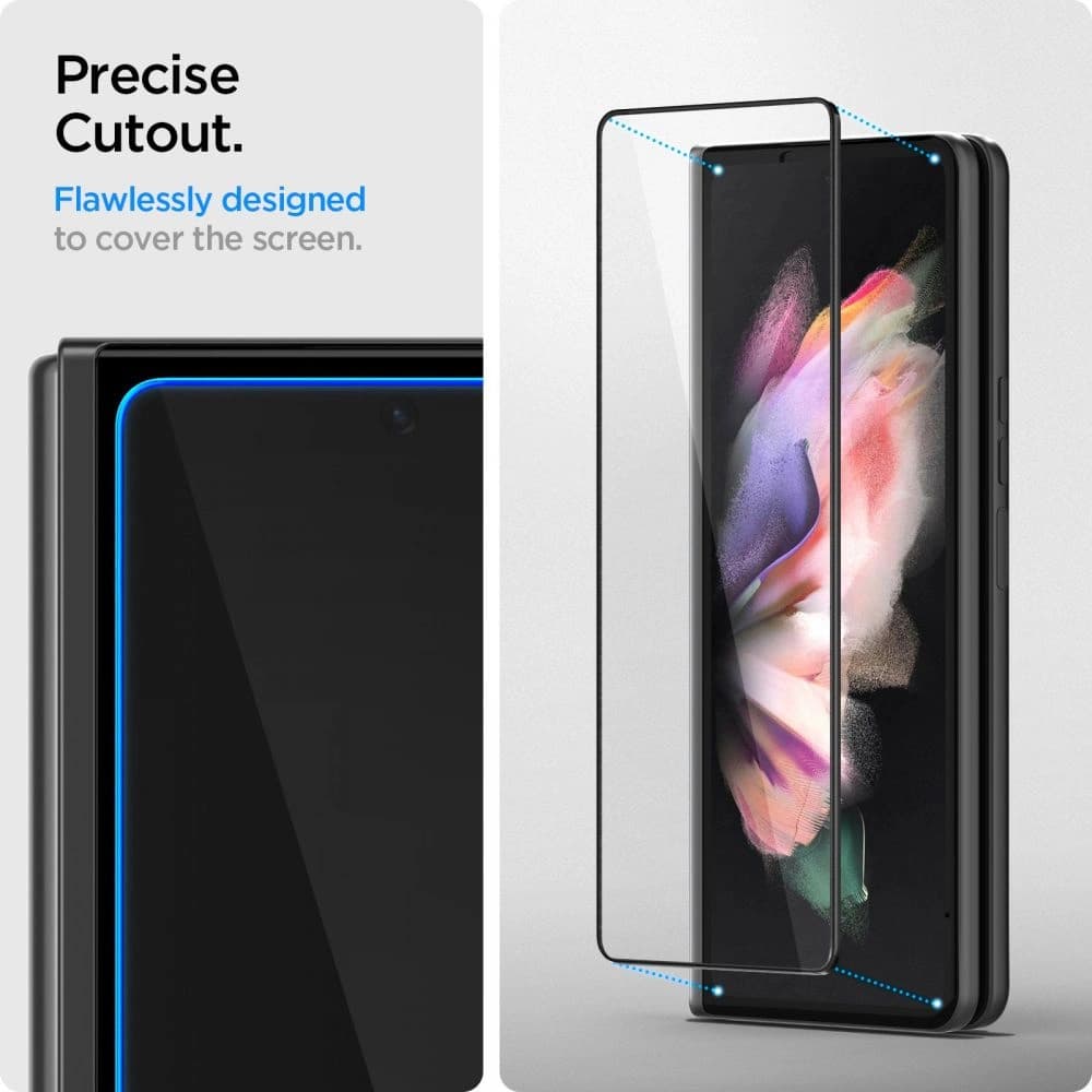 Sticlă securizată Spigen GLAS.tR Slim + Folie Hinge Film Samsung Galaxy Z Fold 3 Black - 4