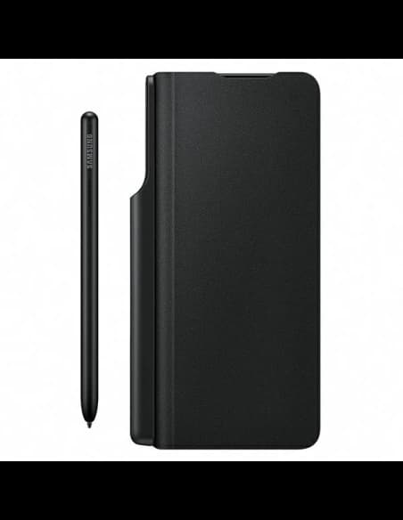 Samsung Galaxy Z Fold 3 EF-FF92PCBEGEE black Leather Flip Cover with Pen