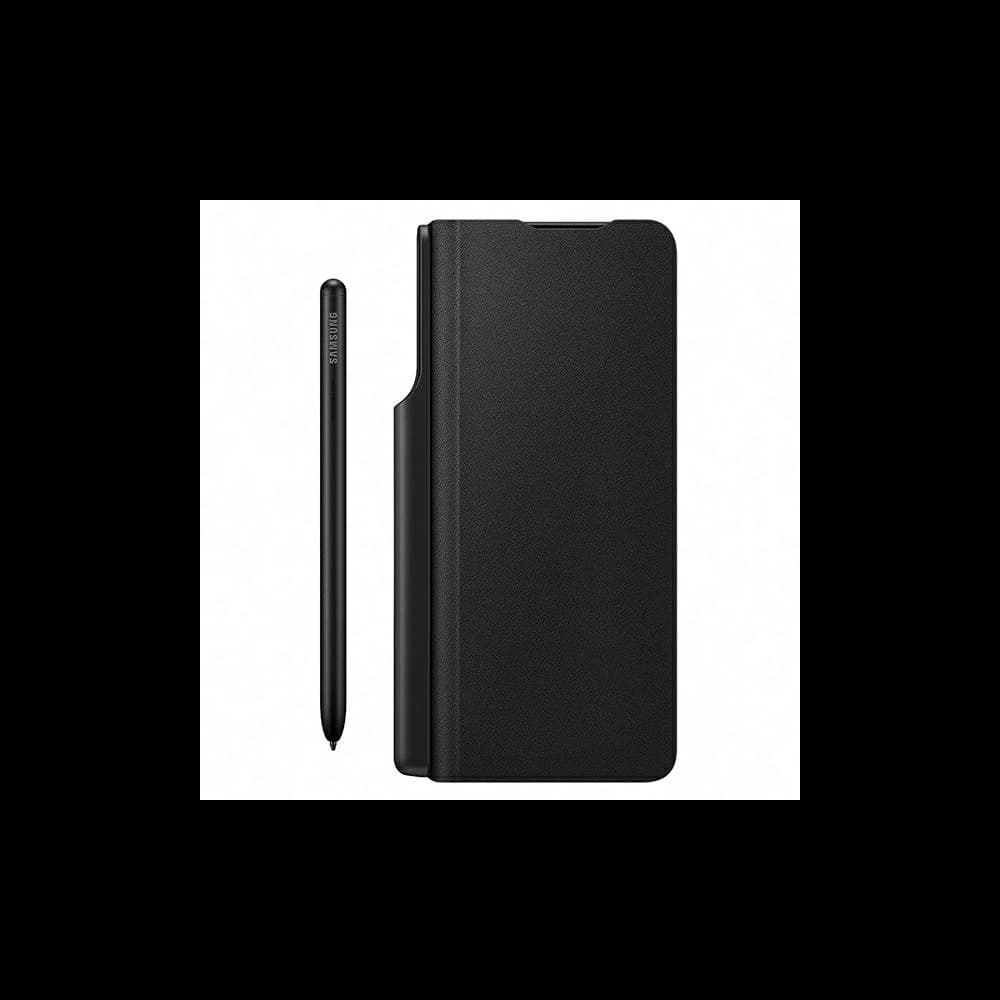 Case Samsung Galaxy Z Fold 3 EF-FF92PCBEGEE schwarz/black Leder Flip Cover mit Stift - 1