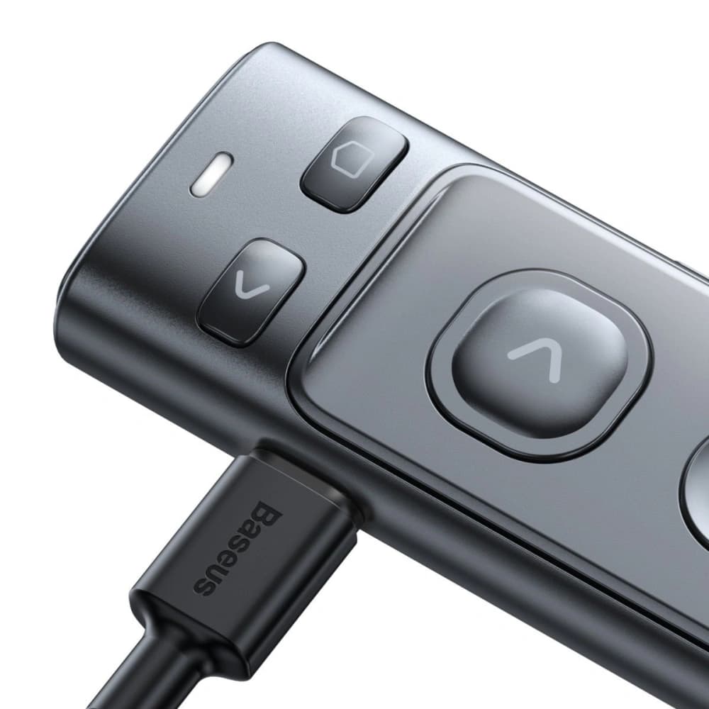 Többfunkciós távirányító Baseus Orange Dot bemutatókhoz, lézeres mutatóval, akkumulátoros (szürke) - 5