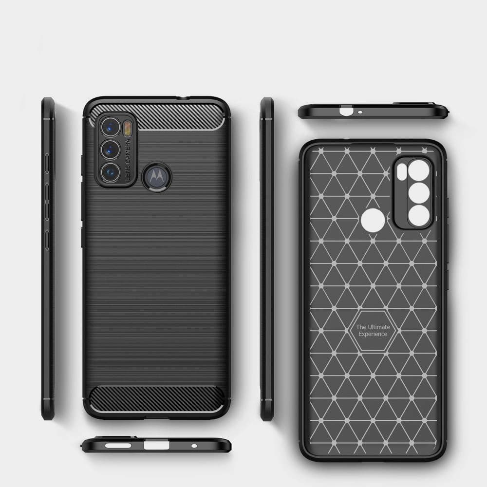 Etui Tech-Protect TPUCarbon Motorola Moto G60 Černá - 5