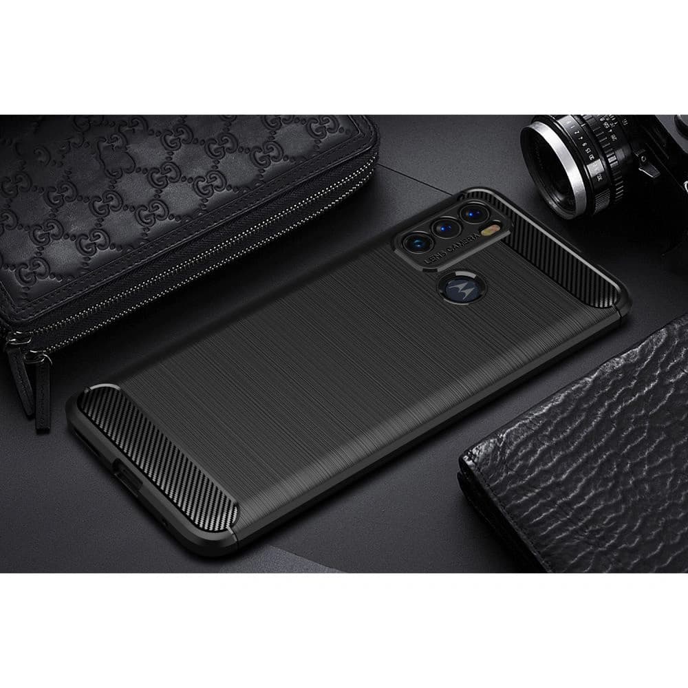 Etui Tech-Protect TPUCarbon Motorola Moto G60 Černá - 9