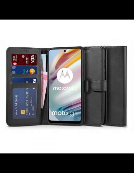 Etui Tech-Protect Wallet Motorola Moto G60 Fekete
