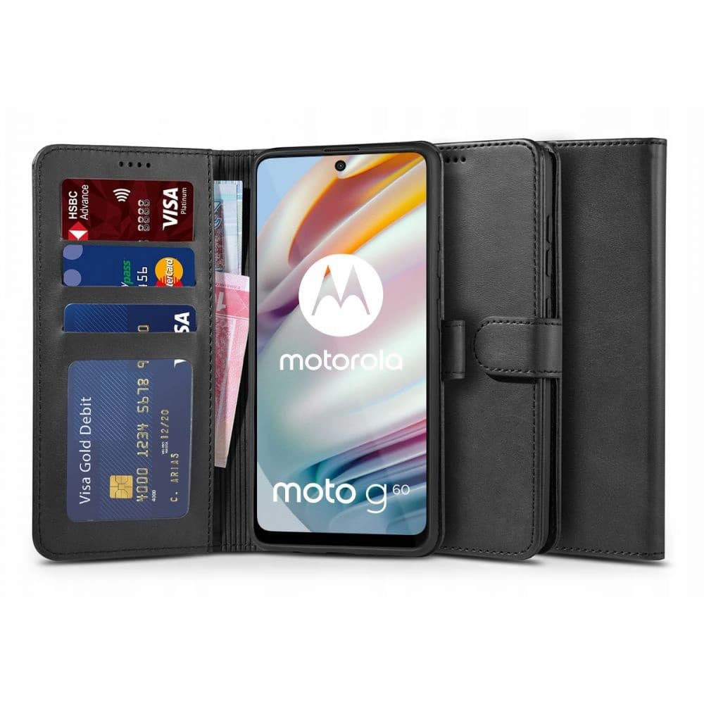 Etui Tech-Protect Wallet Motorola Moto G60 Fekete - 1
