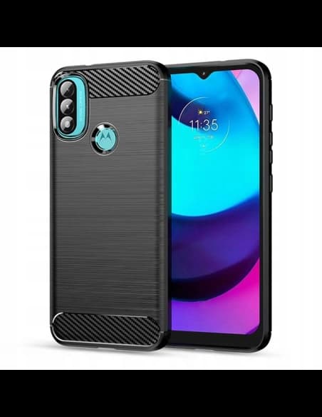 Etui Tech-Protect TPUCarbon Motorola Moto E40/E20 Černá