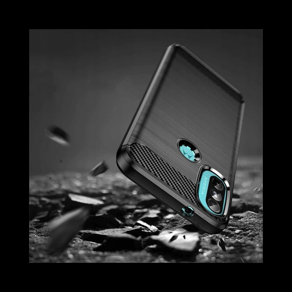 Etui Tech-Protect TPUCarbon Motorola Moto E40/E20 Černá - 2