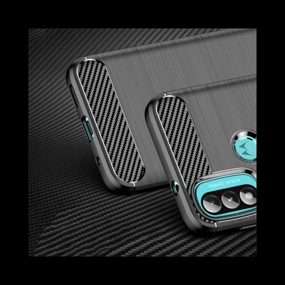 Etui Tech-Protect TPUCarbon Motorola Moto E40/E20 Černá - 3