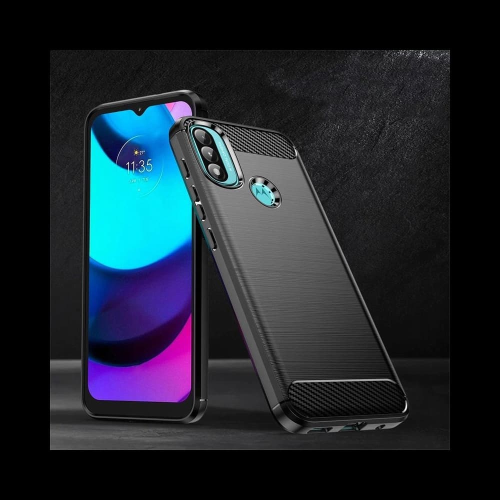 Etui Tech-Protect TPUCarbon Motorola Moto E40/E20 Černá - 4